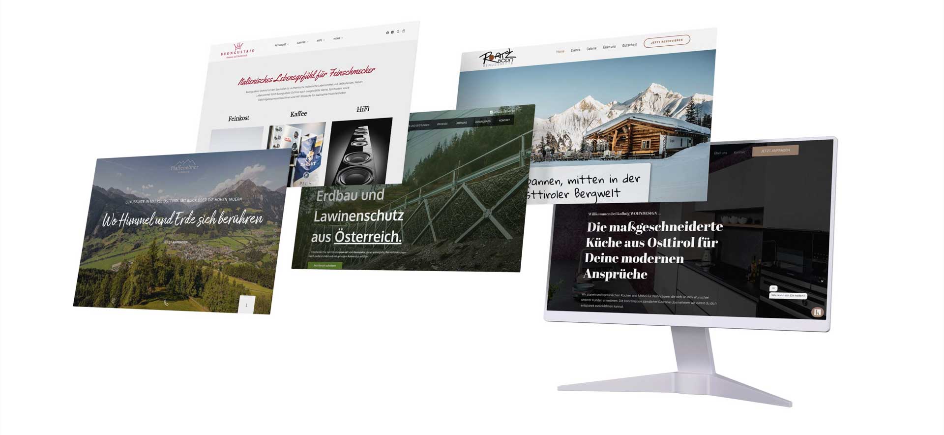 GSALLER Media Übersicht von Webdesigns